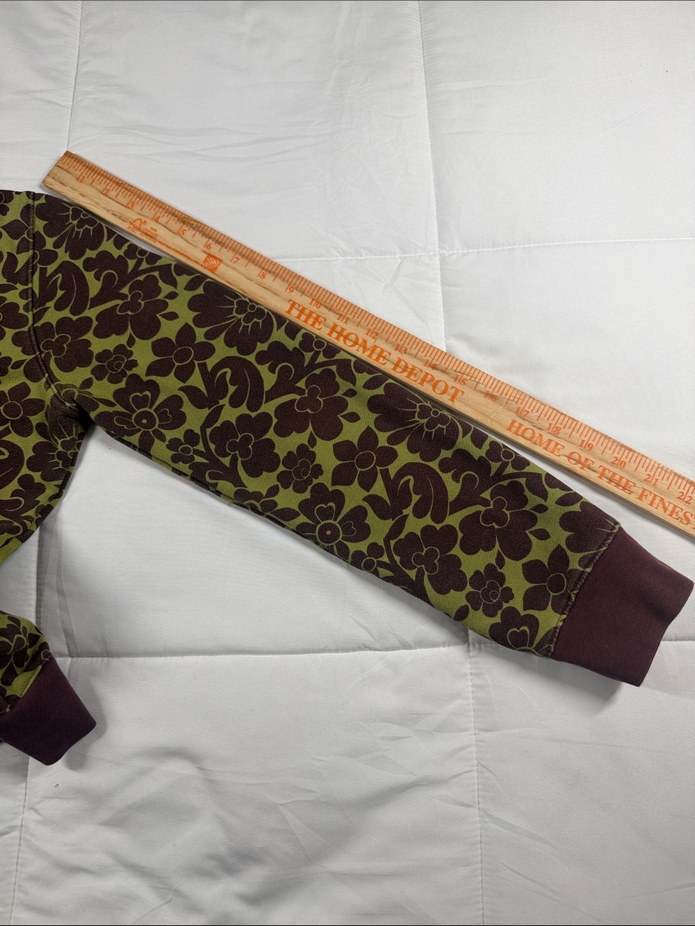 Boden Olive & Brown Floral Full Zip Sweatshirt Jacket. M - Picture 11 of 13